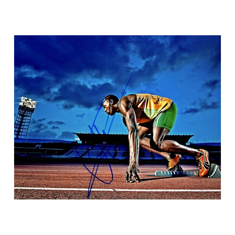 Signed Autograph Bolt Usain All