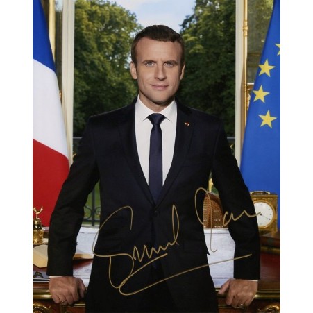 Signed Autograph MACRON Emmanuel - All-Autographes.com